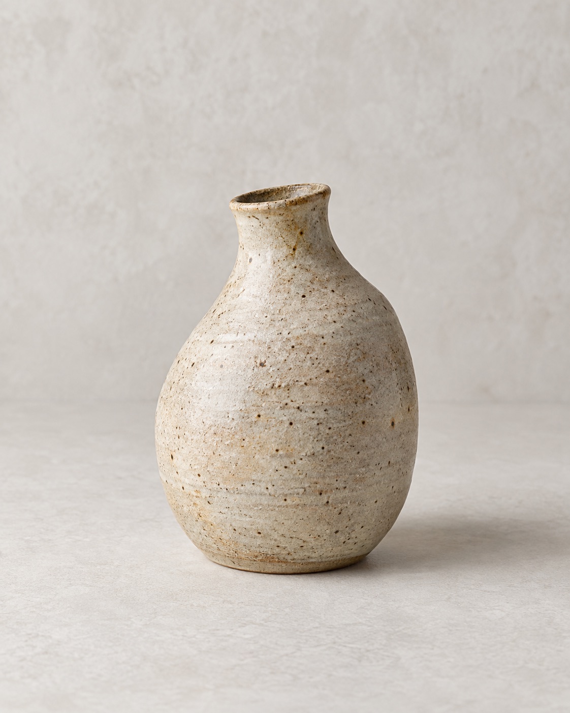 暖白色斑点釉手作花器
